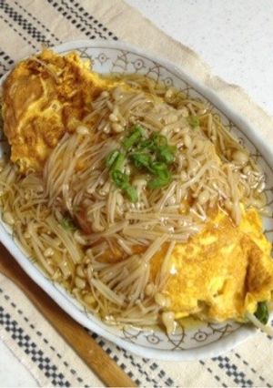 もやしのたまご焼き えのき餡かけ-レシピのメイン写真