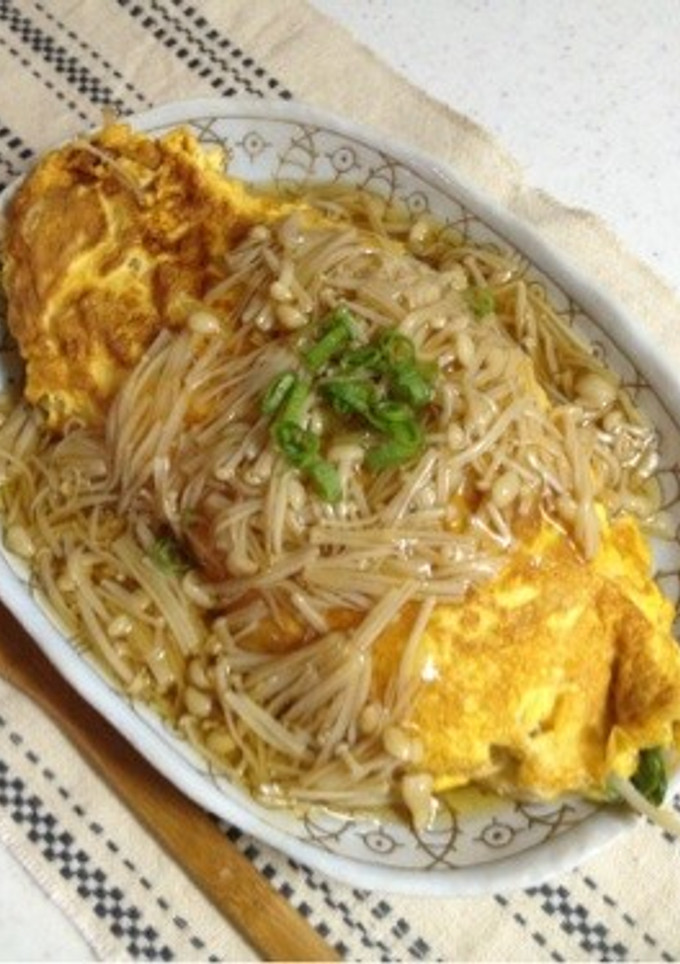 もやしのたまご焼き えのき餡かけ-レシピのメイン写真
