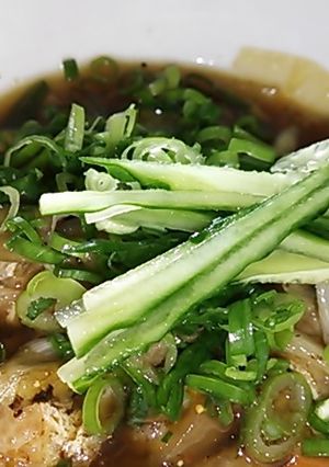 根野菜と茄子の饂飩つけ汁-レシピのメイン写真