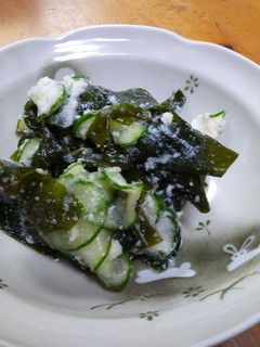 九陽おからで作るきゅうりとわかめの酢の物-レシピのメイン写真