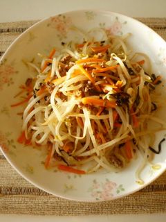 ✿豚ひき肉ともやしの塩こんぶ炒め✿-レシピのメイン写真