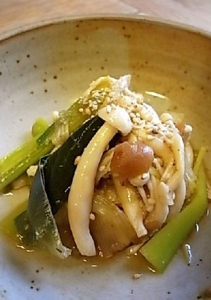 きのこと葱の梅ポン酢和え-レシピのメイン写真