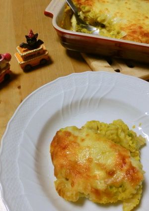 かぼちゃとパスタの豆乳グラタン.。o○-レシピのメイン写真