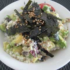 รูปของ お手軽簡単アボカド豆腐丼