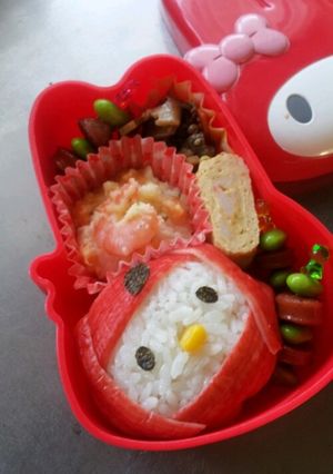 キャラ弁 忍者キティ弁当-レシピのメイン写真