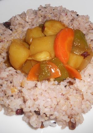 リング盛りごはん♪十六穀米カレー-レシピのメイン写真
