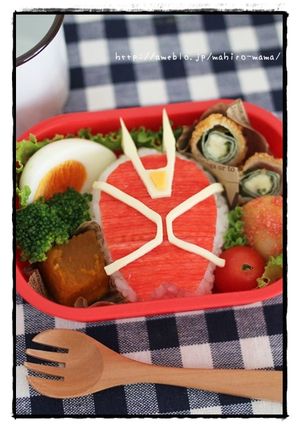 簡単キャラ弁＊仮面ライダーウィザード-レシピのメイン写真
