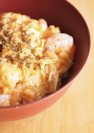 プリとろ・えびたま丼-レシピのメイン写真