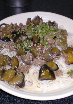 旨素麺＊肉ナス乗せ-レシピのメイン写真