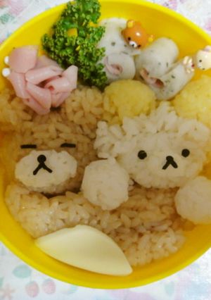 キャラ弁 ハニーリラックマとコリラックマ-レシピのメイン写真