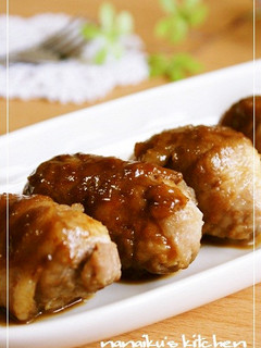 肉巻きおから照り焼きボール-レシピのメイン写真