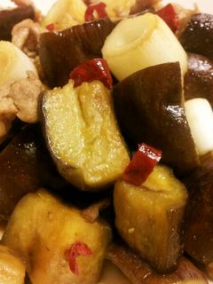 秋ナス豚肉ピリ辛炒め-レシピのメイン写真
