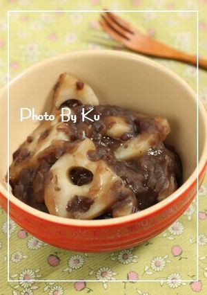 蓮根の小倉煮-レシピのメイン写真