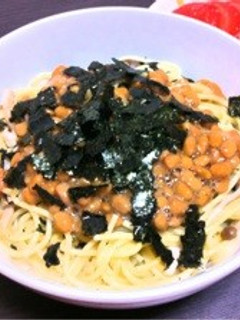 ☆お茶漬けと納豆の和風パスタ☆-レシピのメイン写真