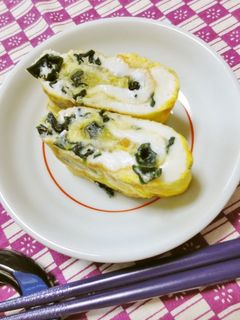 お茶漬けの素☆乾燥ワカメで卵焼き-レシピのメイン写真