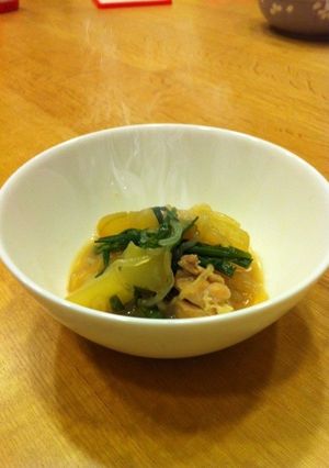 夕顔（冬瓜）の鶏味噌煮込み-レシピのメイン写真