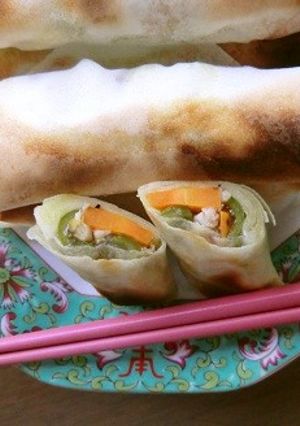 アジの干物で、リメイク焼き春巻き♬-レシピのメイン写真