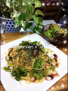 たこの和風わさびスパゲティ-レシピのメイン写真