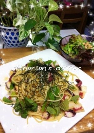 たこの和風わさびスパゲティ-レシピのメイン写真