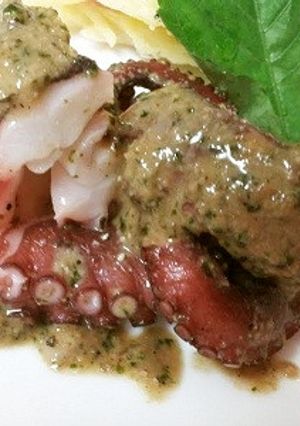 タコのソテー☆バジルペーストで-レシピのメイン写真