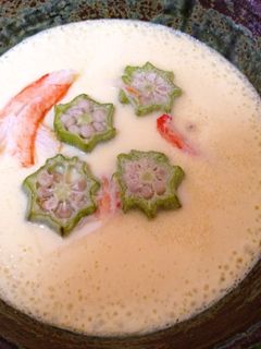 豆腐とオクラの茶碗蒸し-レシピのメイン写真