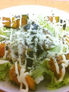 かぼちゃの煮物のマヨチーズサラダ-レシピのメイン写真