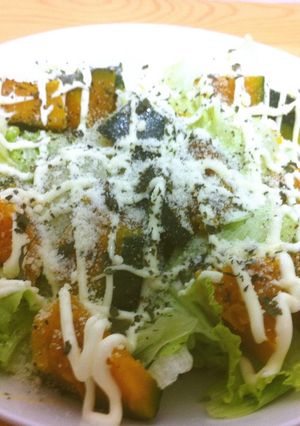 かぼちゃの煮物のマヨチーズサラダ-レシピのメイン写真