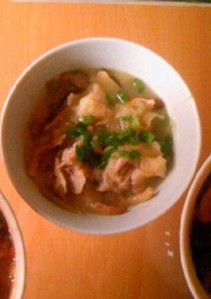 薄切り肉とキノコのスープ-レシピのメイン写真