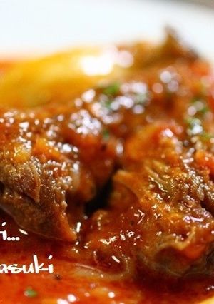スペアリブとキノコのチリトマト煮込み。-レシピのメイン写真