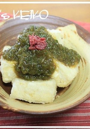 【農家のレシピ】揚げ豆腐きゅうりあんかけ-レシピのメイン写真