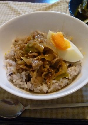 雑穀ごはんで洋風牛丼-レシピのメイン写真