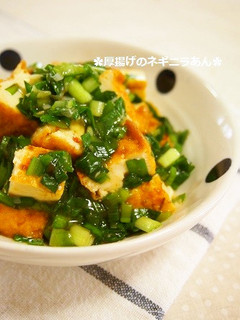 あとひく美味しさ!厚揚げのネギニラあん-レシピのメイン写真