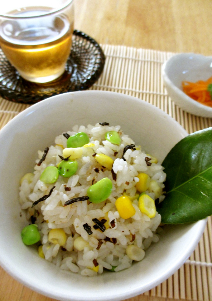 ＊トウモロコシと枝豆の炊き込みご飯＊-レシピのメイン写真