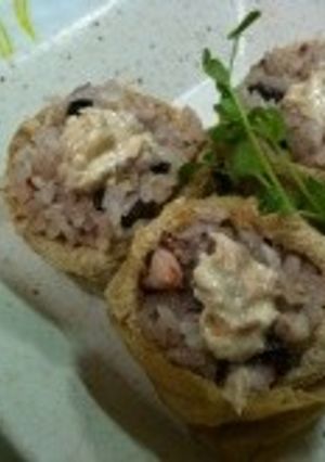 十六穀と蛸ご飯のツナマヨおいなりさん-レシピのメイン写真