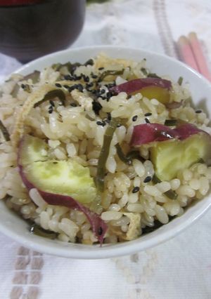 さつま芋と塩昆布の茶飯-レシピのメイン写真
