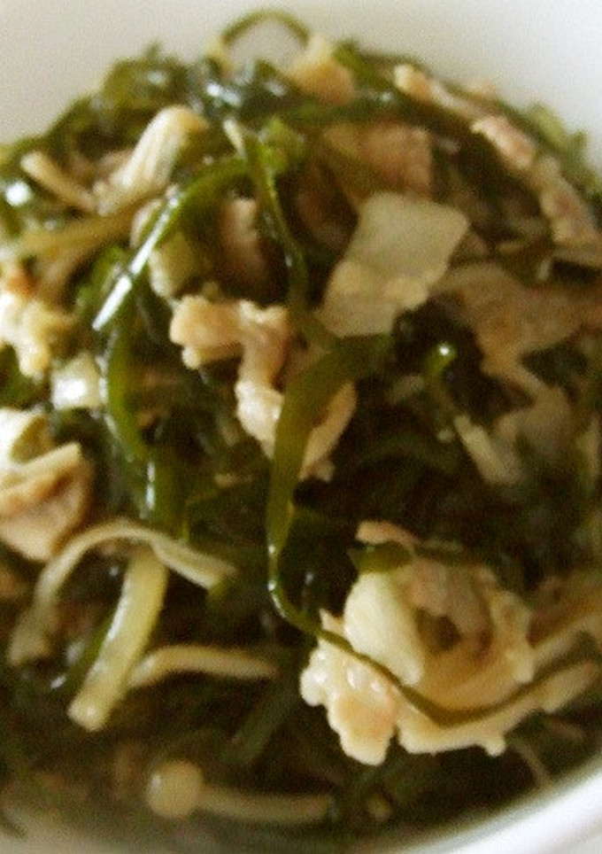 切り昆布と豚肉の炒め煮-レシピのメイン写真