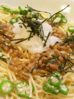 ★オクラと納豆おろしパスタ★-レシピのメイン写真
