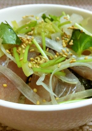 お刺身リメイク!海鮮茶漬け-レシピのメイン写真