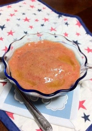 超簡単♪冷製トマトスープ-レシピのメイン写真