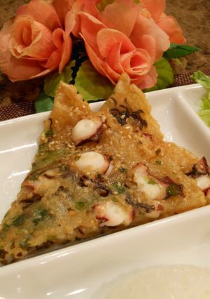 天ぷら粉で簡単～♪タコの塩昆布チヂミ-レシピのメイン写真