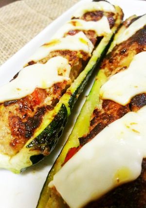ズッキーニの肉詰め☆カレー風味-レシピのメイン写真