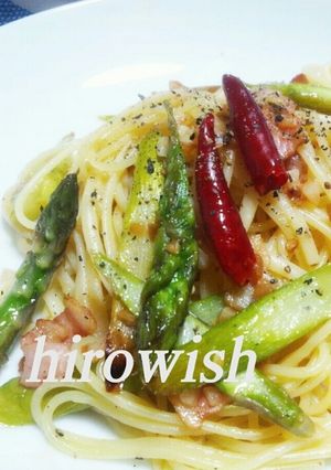 簡単☆ベーコンとアスパラのペペロンチーノ-レシピのメイン写真