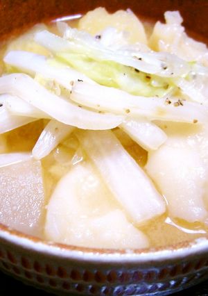 簡単！お好み野菜で　バター味噌　すいとん-レシピのメイン写真