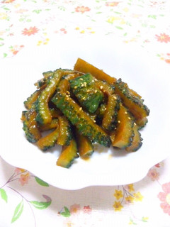 厚切りが美味しいよ!ゴーヤの生姜焼き♪-レシピのメイン写真