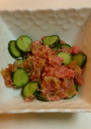 *しゃきしゃき食感♡梅きゅうまぐろ*-レシピのメイン写真