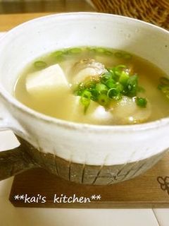 ベビーホタテと豆腐の中華スープ-レシピのメイン写真