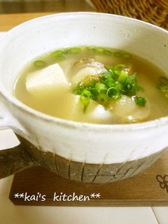ベビーホタテと豆腐の中華スープ-レシピのメイン写真