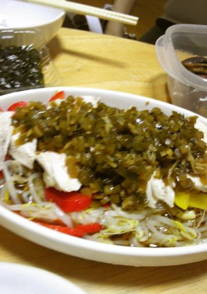 ヘルシー蒸し鶏サラダwithにらだれ-レシピのメイン写真