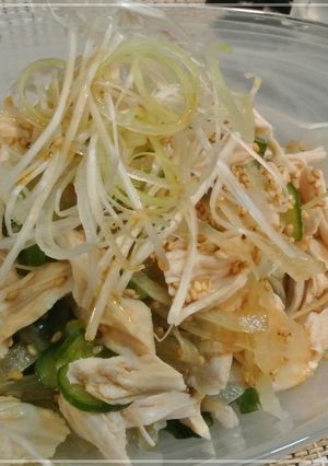さっぱり！鶏ささみ胡瓜、玉ねぎのごまポン-レシピのメイン写真