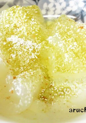 ぷるんっ片栗粉わらびもち☆＊緑茶シュガー-レシピのメイン写真